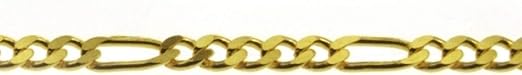 Figaropanzerkette aus 333 Gelbgold 1,5mm 40cm