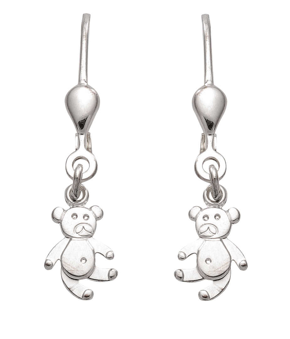Bärchen Ohrhänger aus 925 Echt Sterling Silber