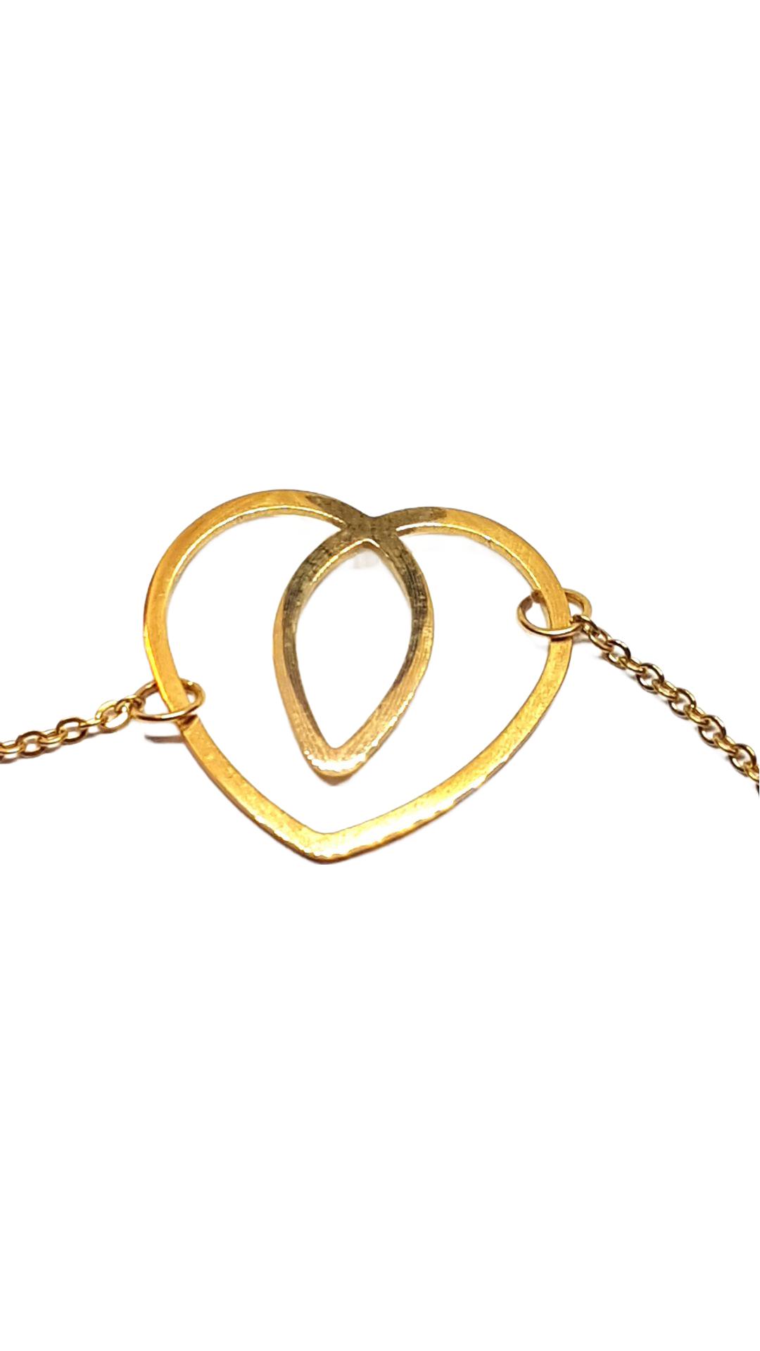 Herz Kette aus Edelstahl 97cm