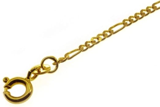 Figaropanzerkette aus 333 Gelbgold 1,5mm 40cm