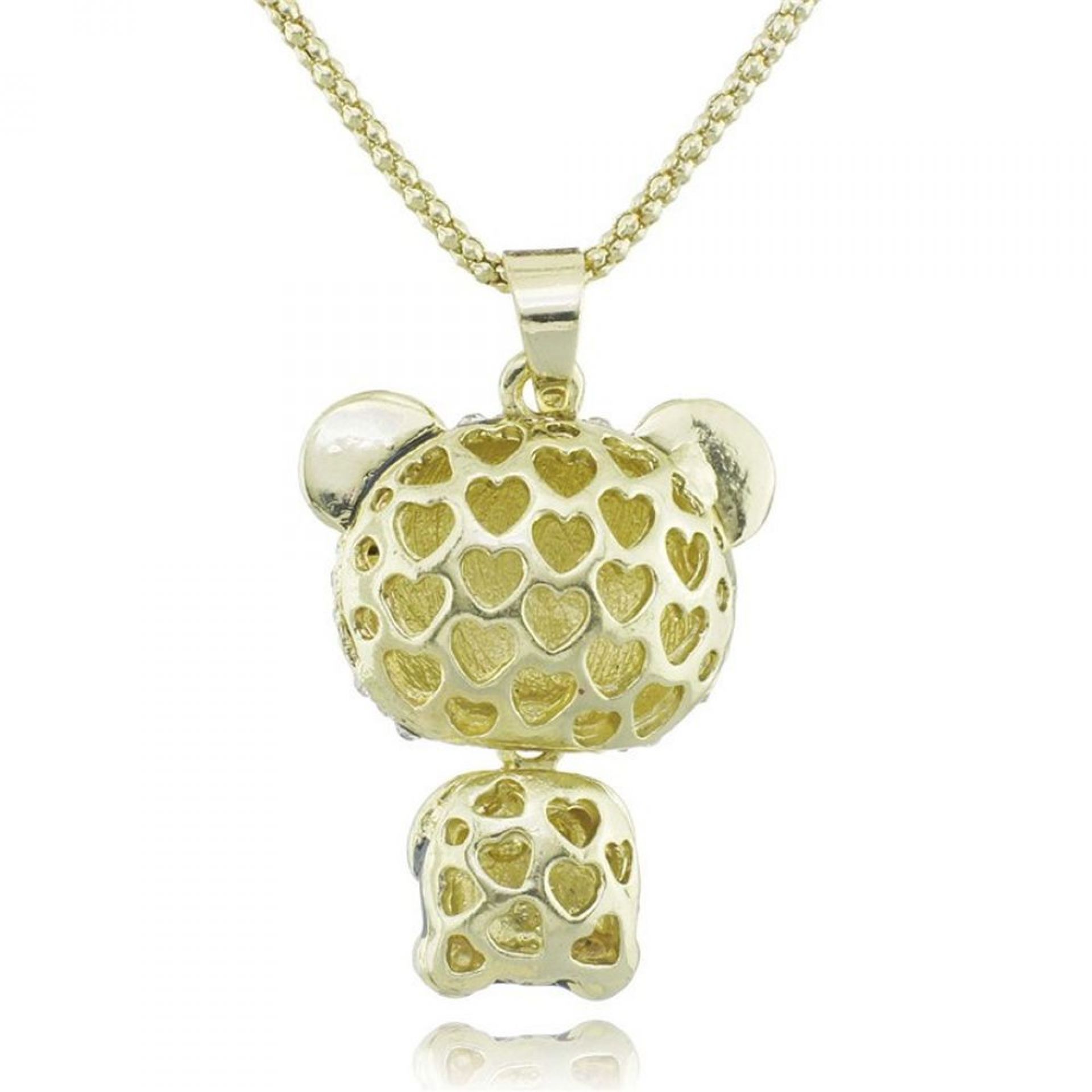 Anhänger Panda mit Strasssteine und Kette