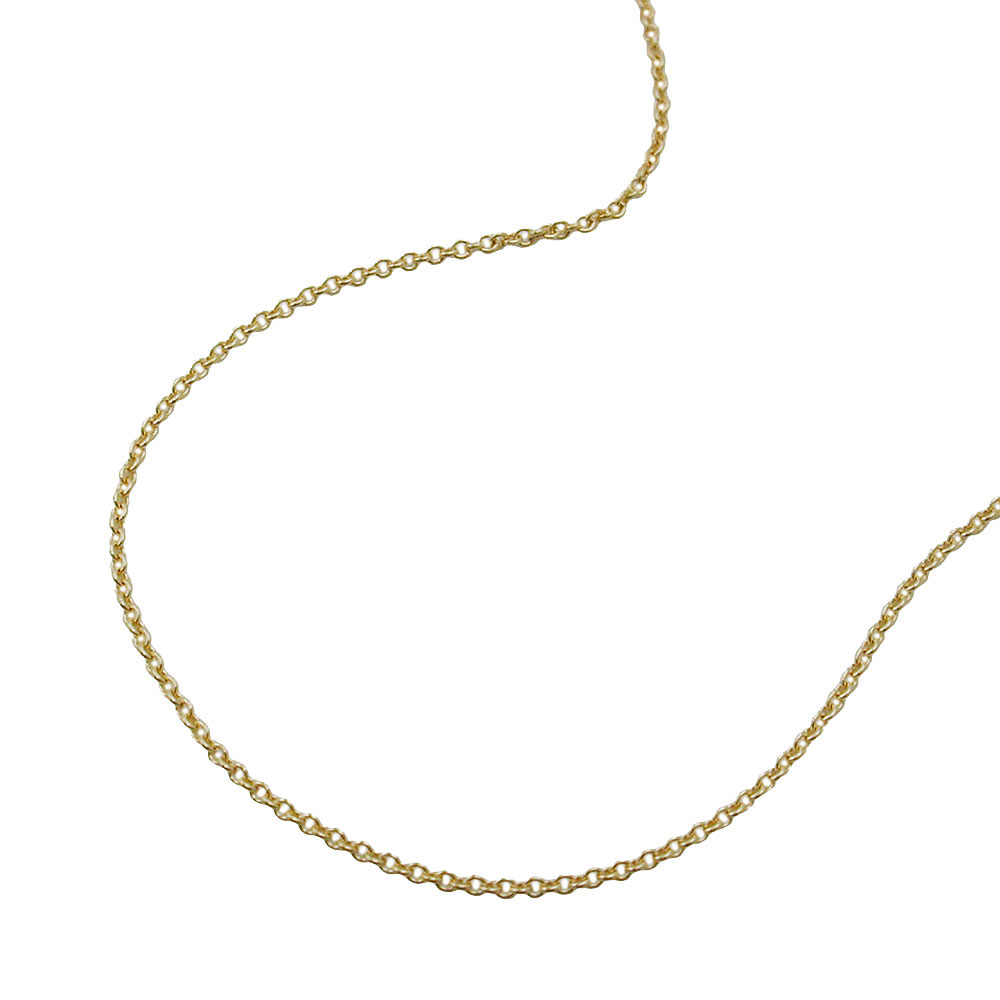 Gold Kette dünne Ankerkette 38cm aus 375 Gold 9Kt