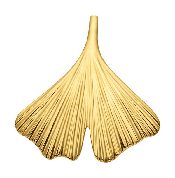 Ginkgoblatt Brosche aus 585 echt Gold