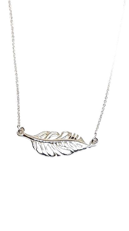 Feder Collier aus 925 Echt Silber