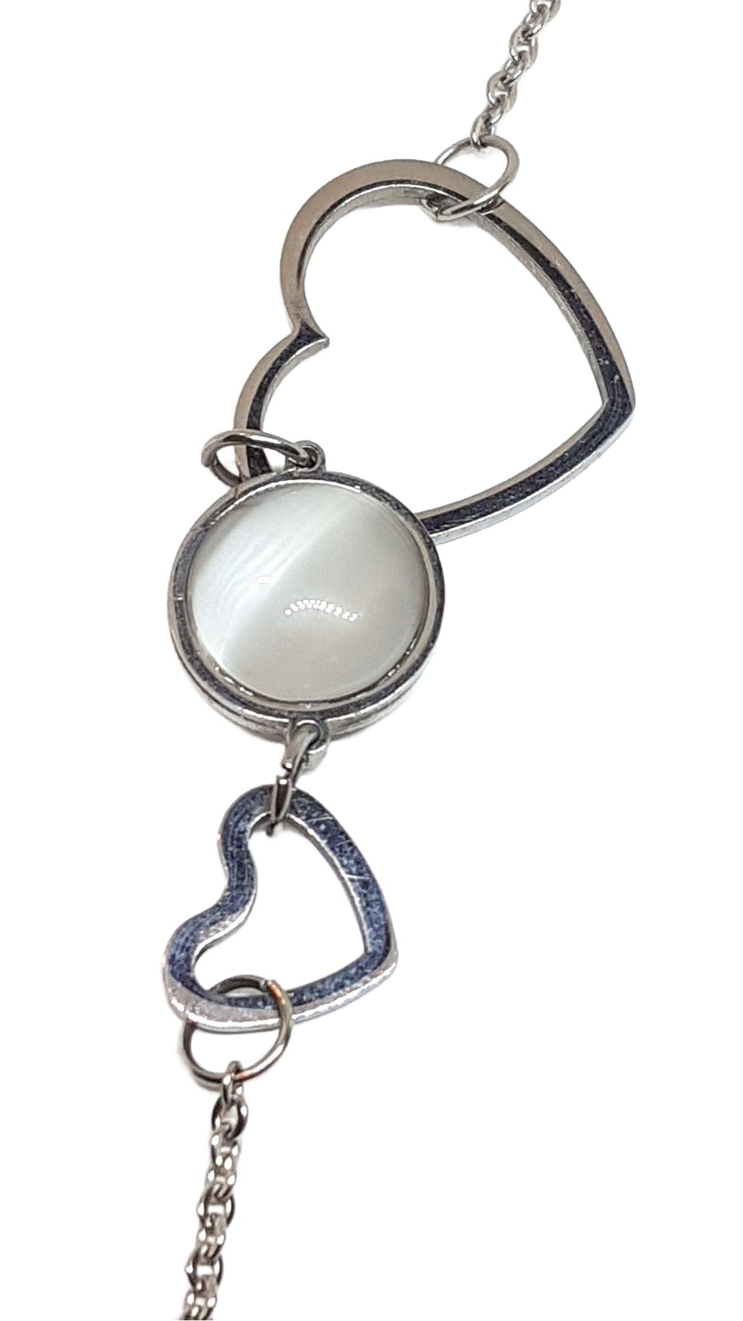 Herz Kette aus Edelstahl 97cm