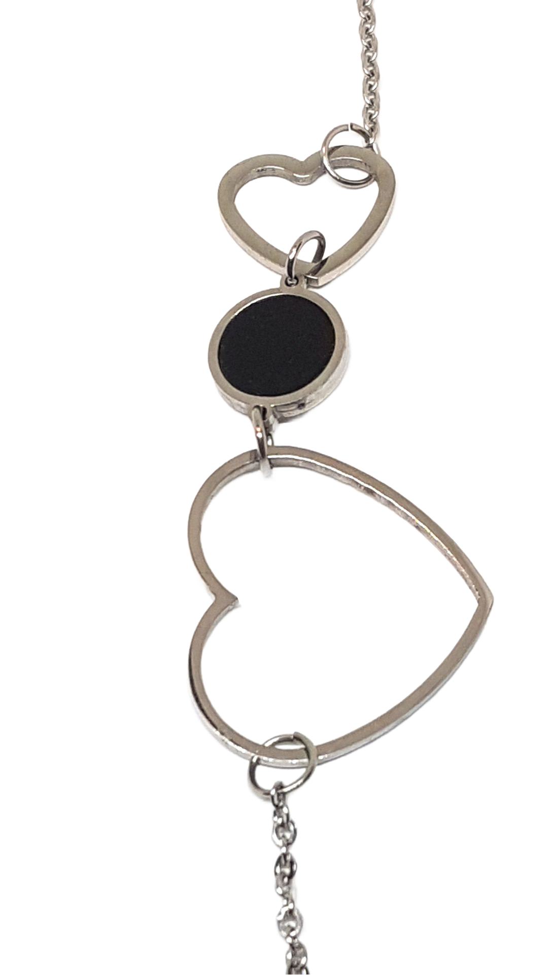 Herz Kette aus Edelstahl 97cm