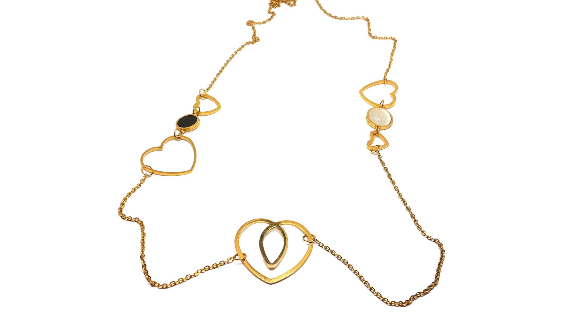 Herz Kette aus Edelstahl 97cm